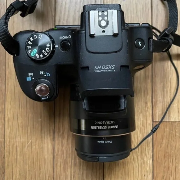 Digital Camera with Strap - Black